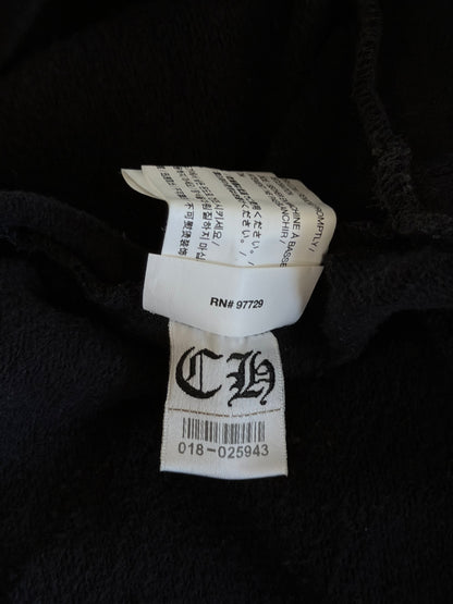 Chrome Hearts Black & White Scroll Logo Hoodie