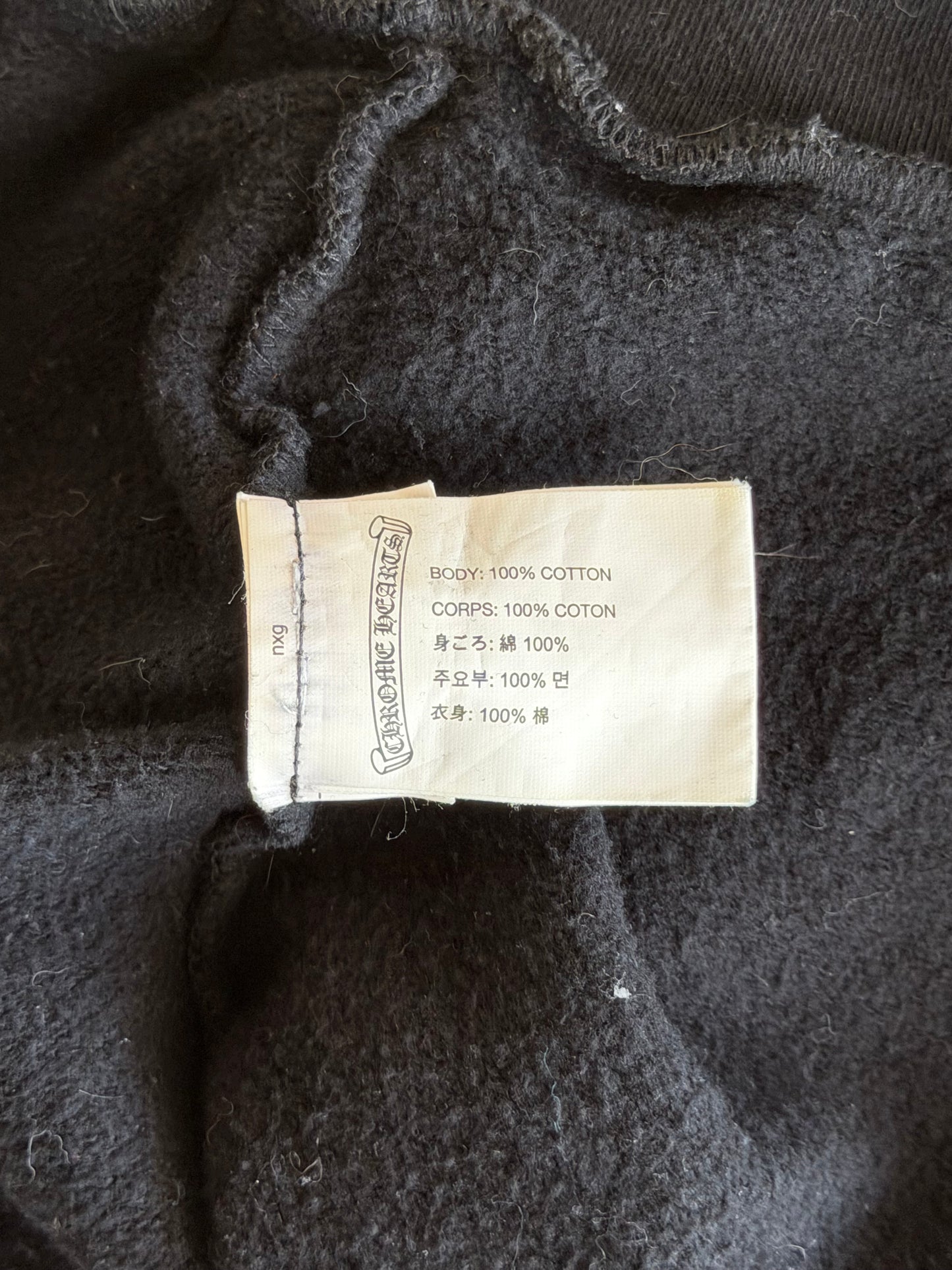 Chrome Hearts Black & White Horseshoe Logo Hoodie