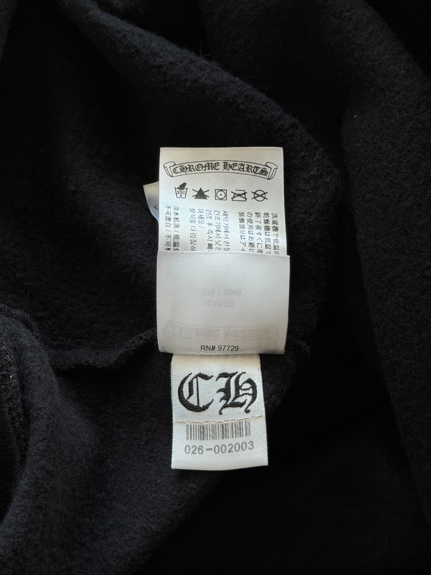 Chrome Hearts Black Gradient T-Bar Logo Hoodie