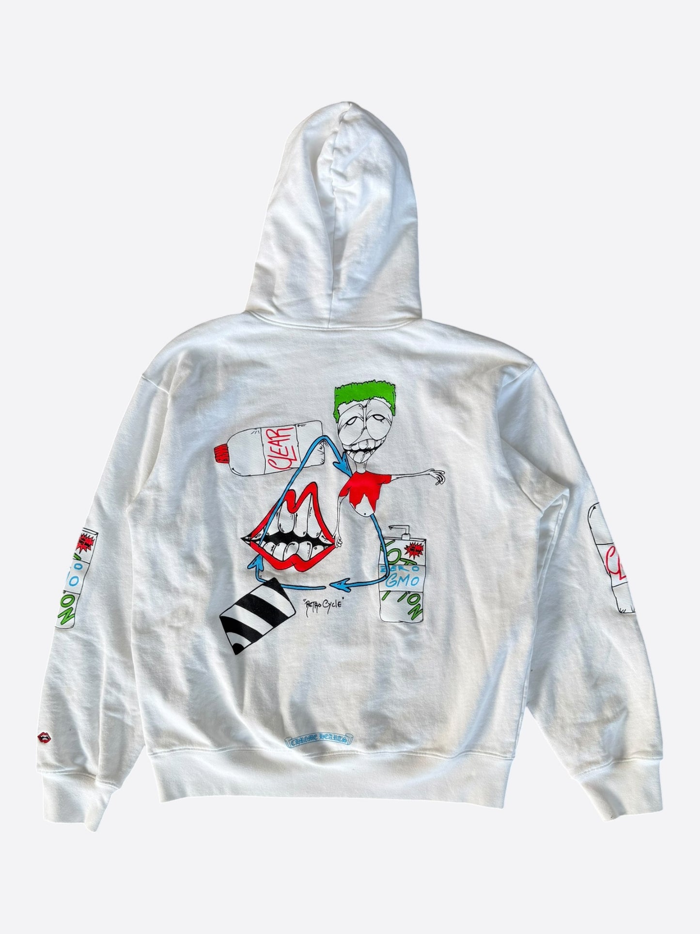 Chrome Hearts Matty Boy White Retro-Cycle Hoodie