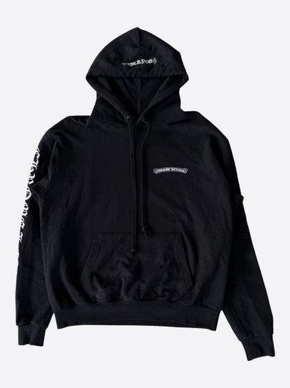 Chrome Hearts Black & White Scroll Logo Hoodie