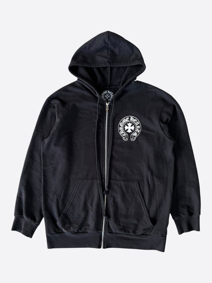 Chrome Hearts Black & White Eyechart Zip Up Hoodie