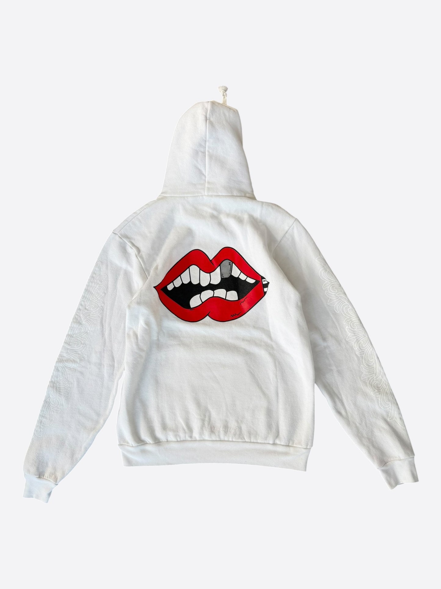 Chrome Hearts Matty Boy White & Red Horseshoe Chomper Hoodie