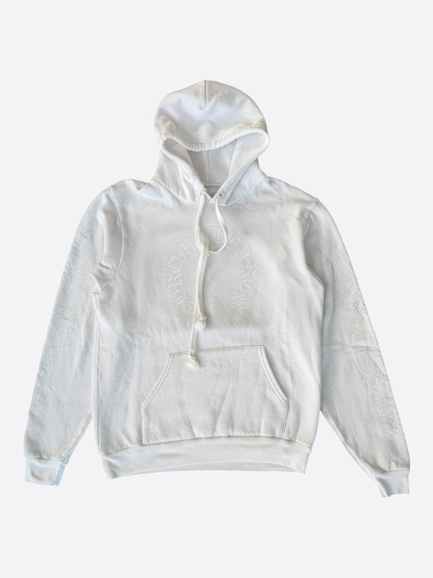 Chrome Hearts Matty Boy White & Red Horseshoe Chomper Hoodie