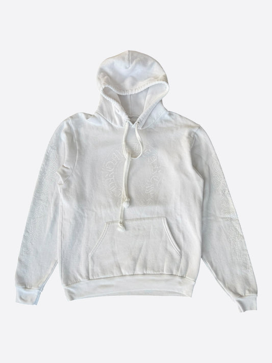 Chrome Hearts Matty Boy White & Red Horseshoe Chomper Hoodie