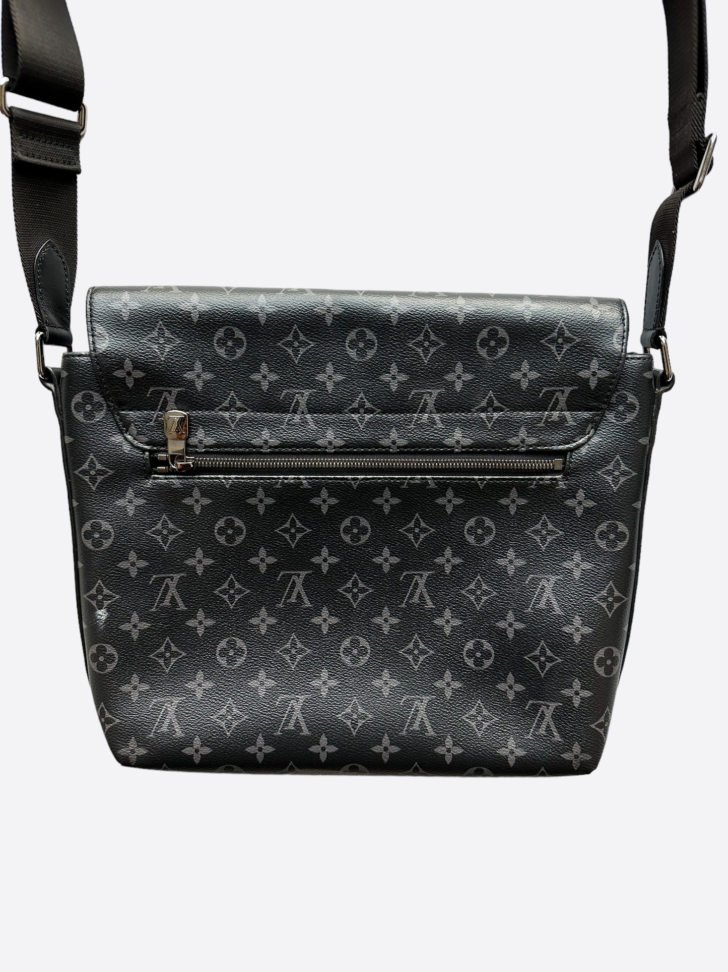 LOUIS VUITTON District MM Monogram Eclipse Messenger Bag Black