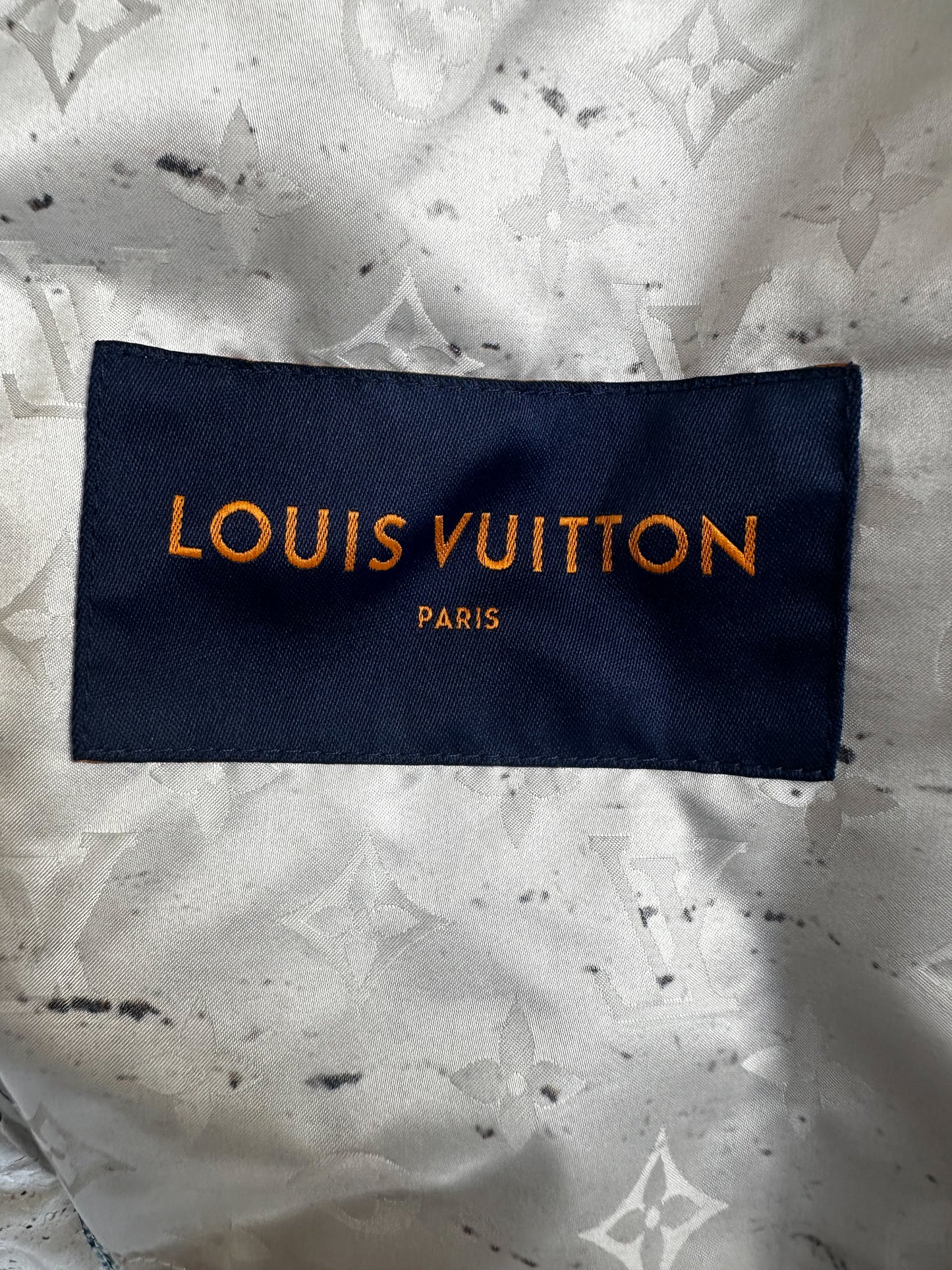 Louis Vuitton Brown & White Marble Monogram Windbreaker