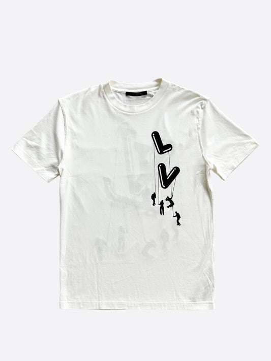 Louis Vuitton White Floating Men T-Shirt