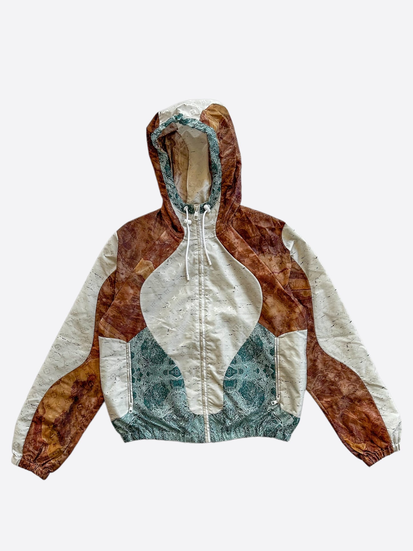 Louis Vuitton Brown & White Marble Monogram Windbreaker