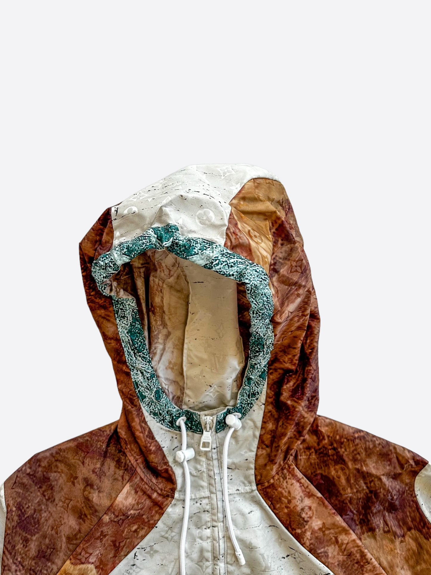 Louis Vuitton Brown & White Marble Monogram Windbreaker