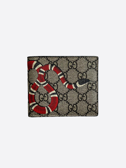 Gucci Beige GG Monogram Kingsnake Wallet