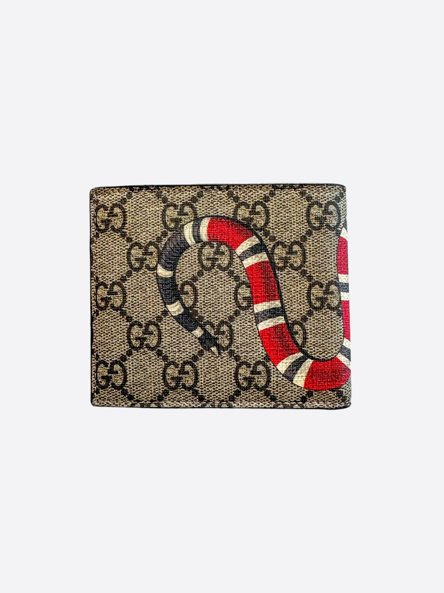 Gucci Beige GG Monogram Kingsnake Wallet