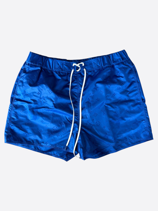 Louis Vuitton Blue Monogram Swim Shorts