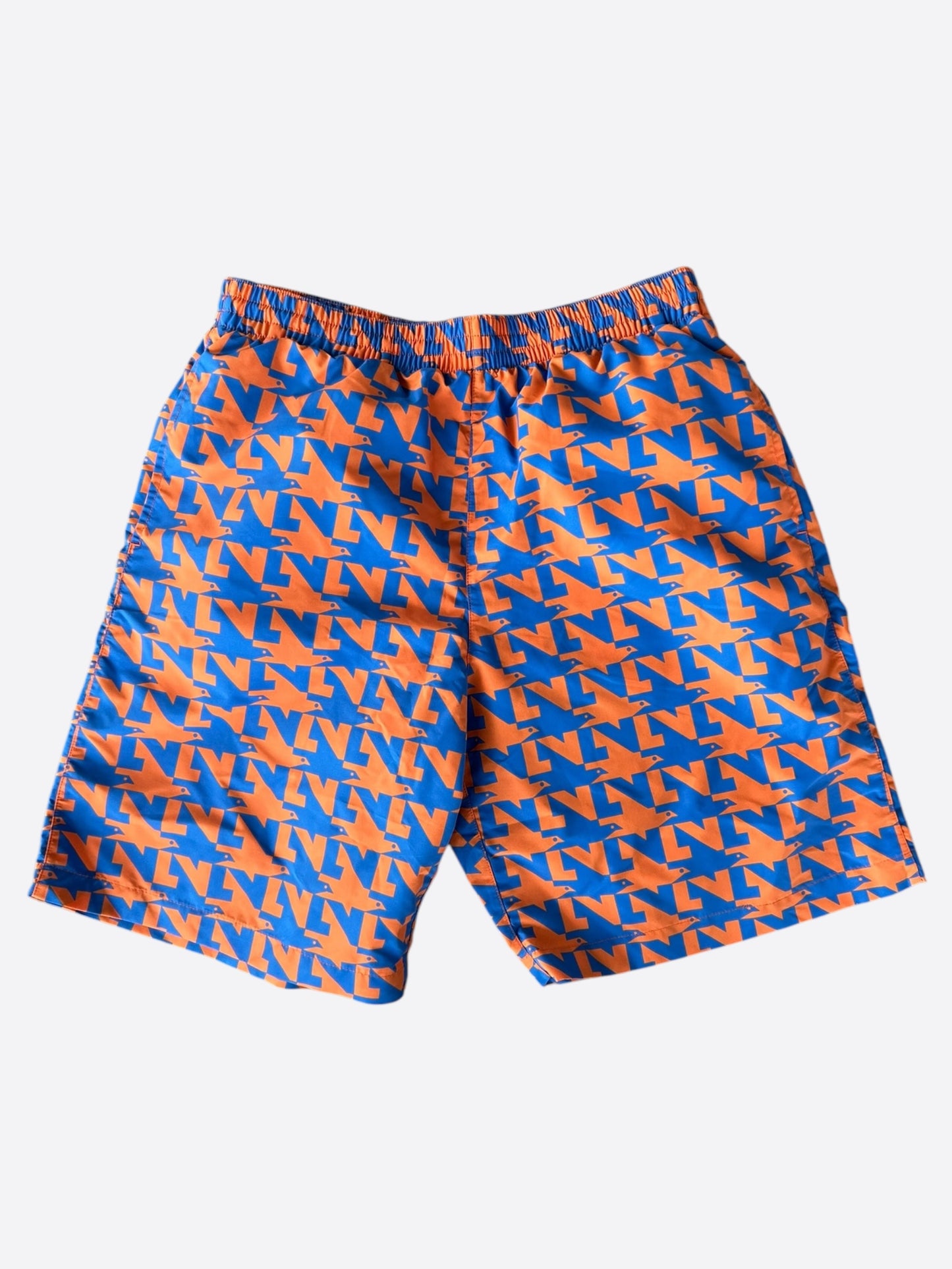 Louis Vuitton Blue & Orange Dove Print Swimshorts