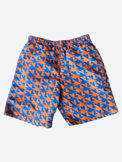 Louis Vuitton Blue & Orange Dove Print Swimshorts