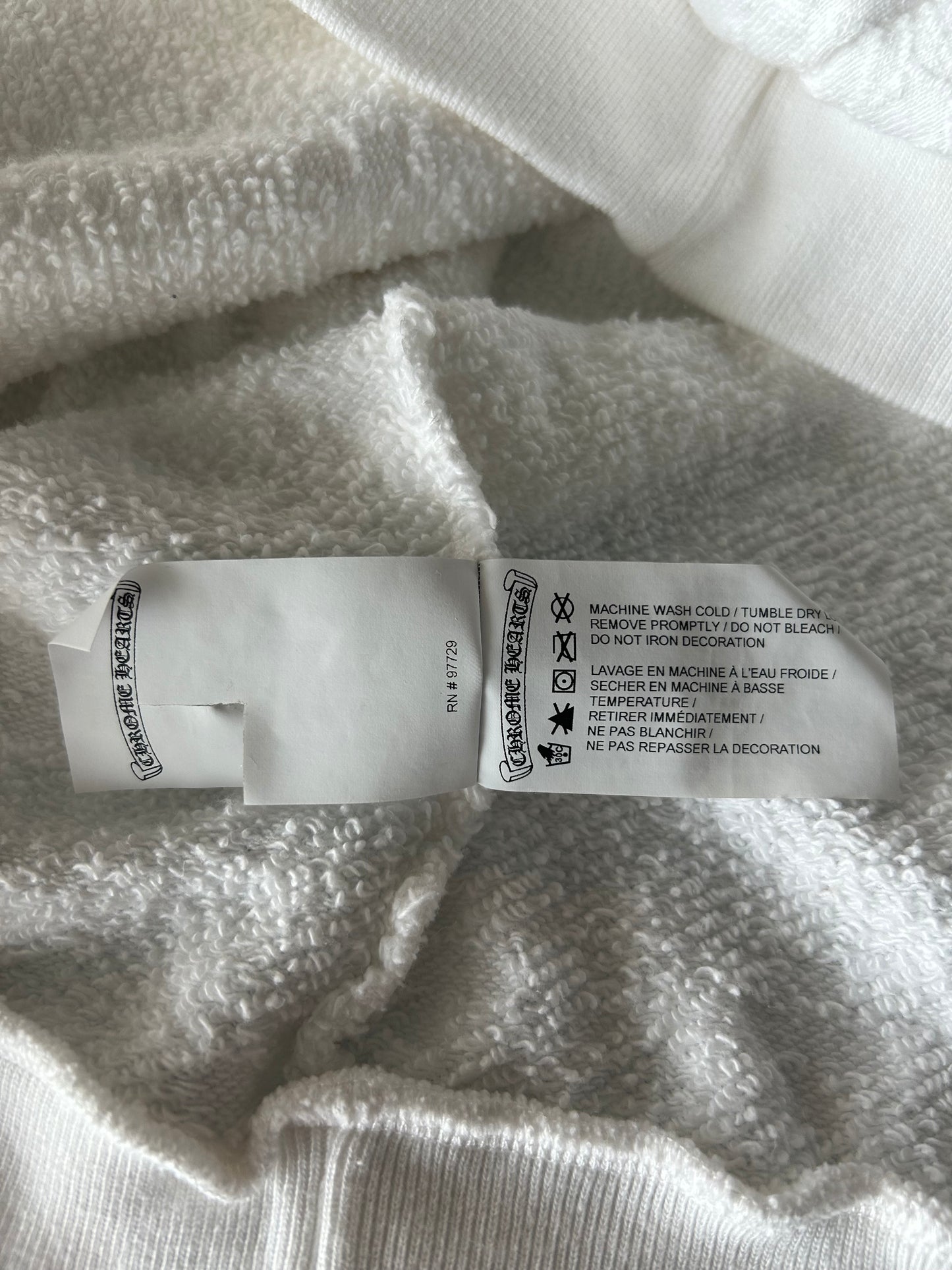Chrome Hearts White Cross Jacquard Embroidered Hoodie