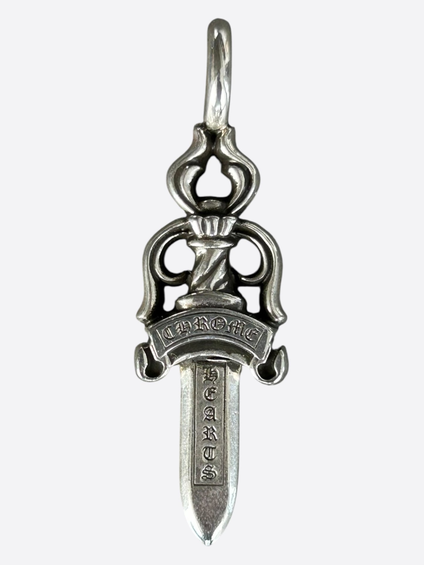 Chrome Hearts Silver Double Dagger Pendant