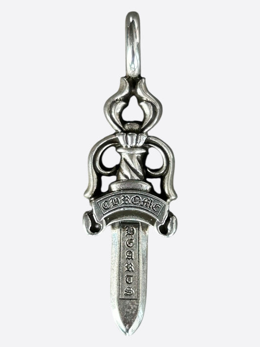 Chrome Hearts Silver Double Dagger Pendant