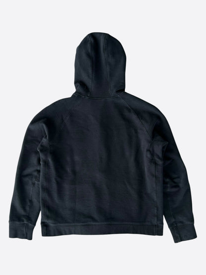 Chrome Hearts Black Leather Cross Patch Zip Up Hoodie