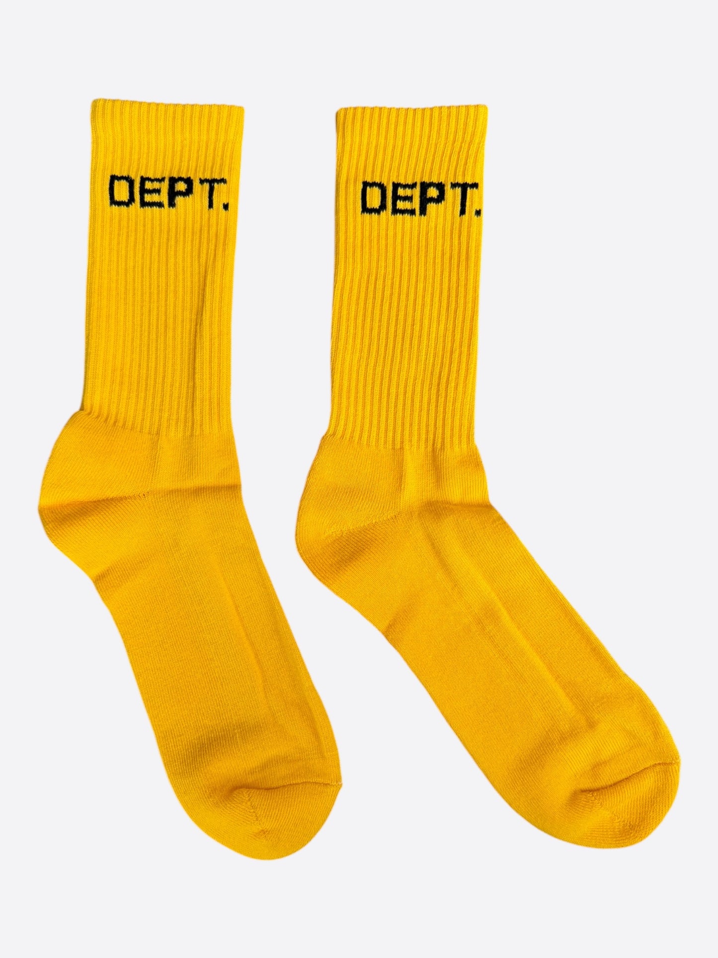 Gallery Dept Yellow & Black Dept Logo Socks