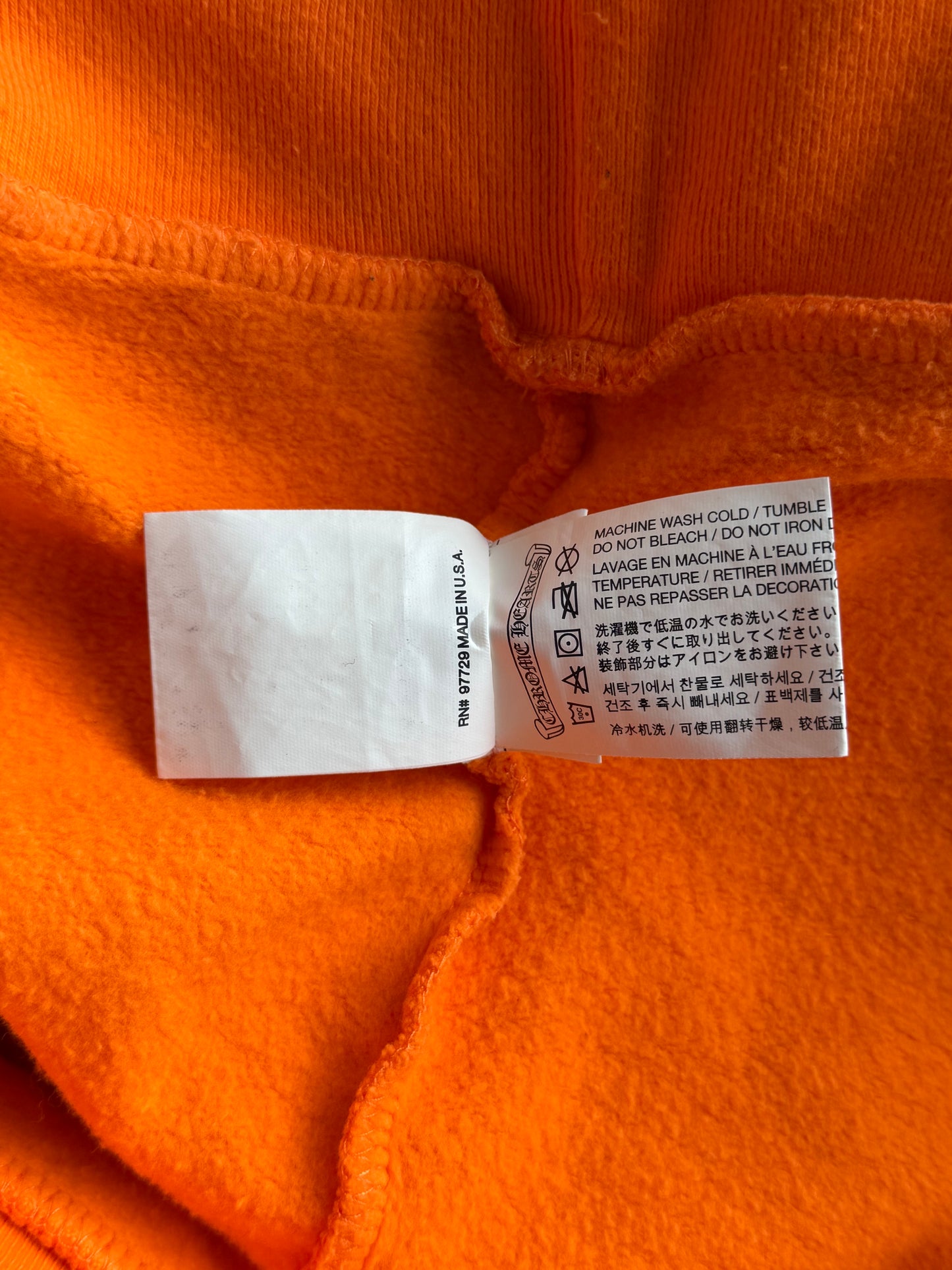Chrome Hearts Off-White Orange & Black Hoodie