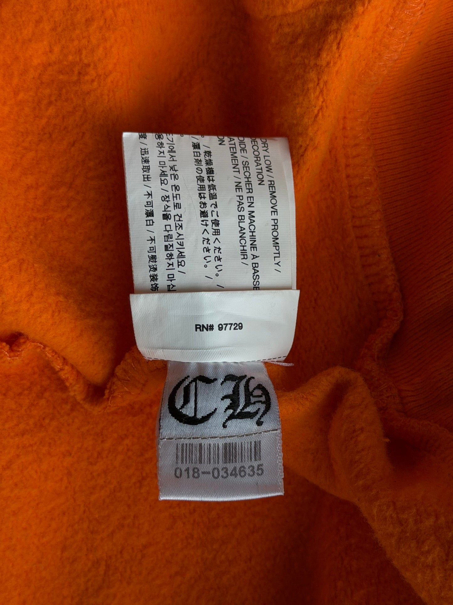 Chrome Hearts Off-White Orange & Black Hoodie