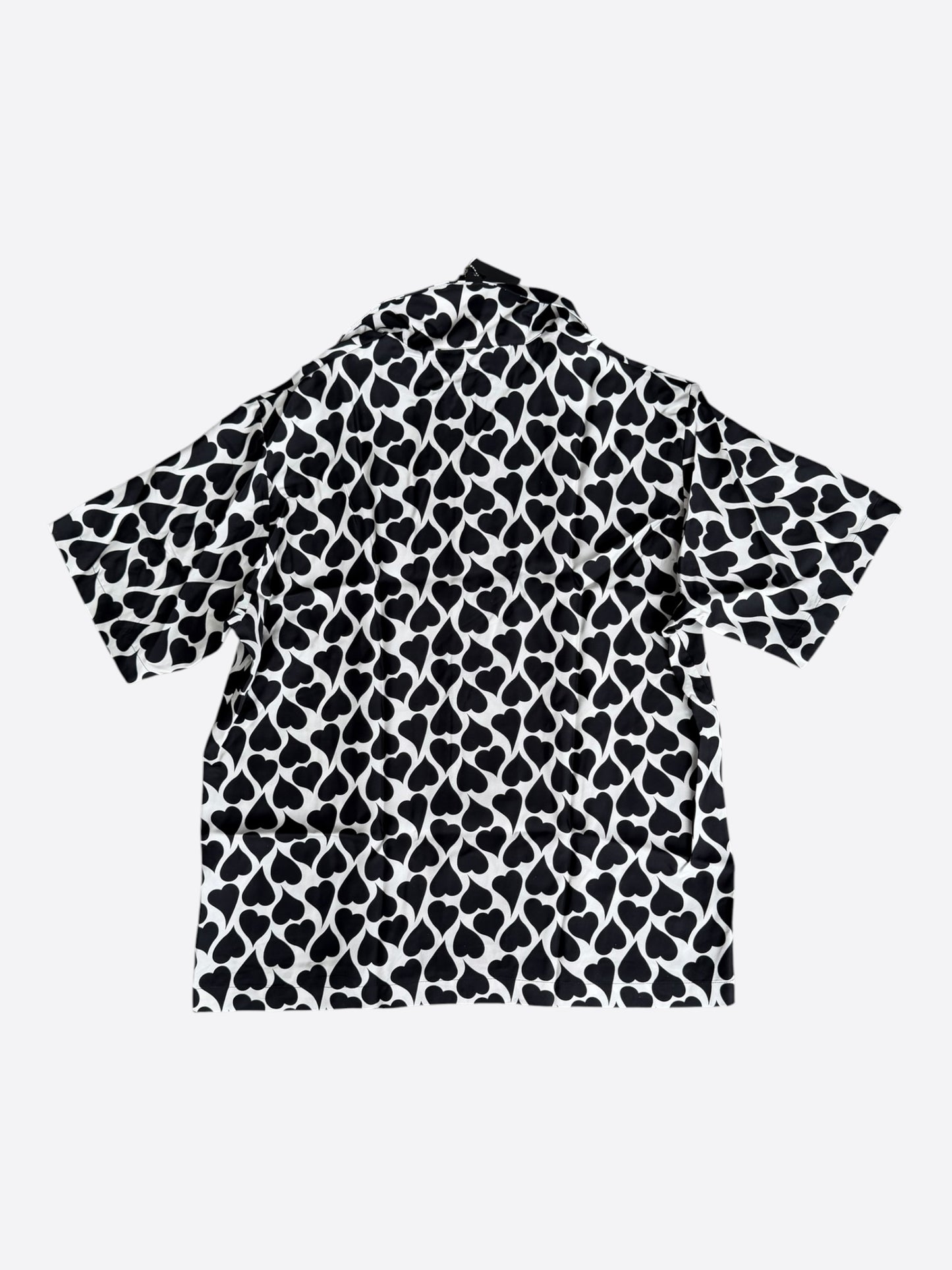 Amiri White & Black Heart Button Up Shirt