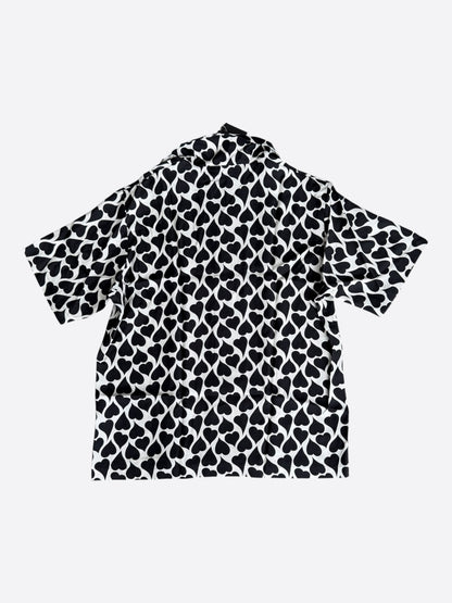 Amiri White & Black Heart Button Up Shirt