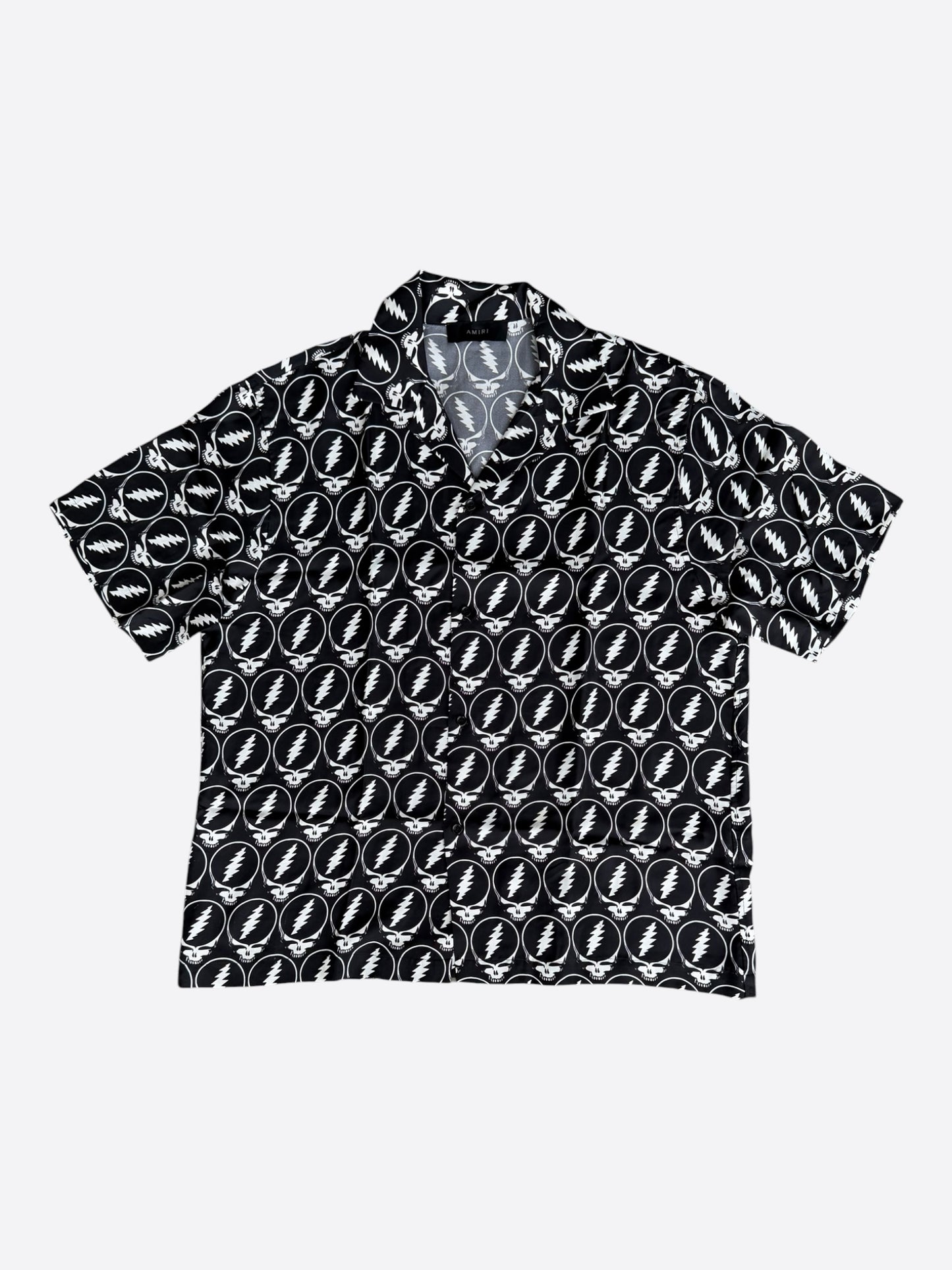 Amiri Black & White Grateful Dead Graphic Button Up Shirt