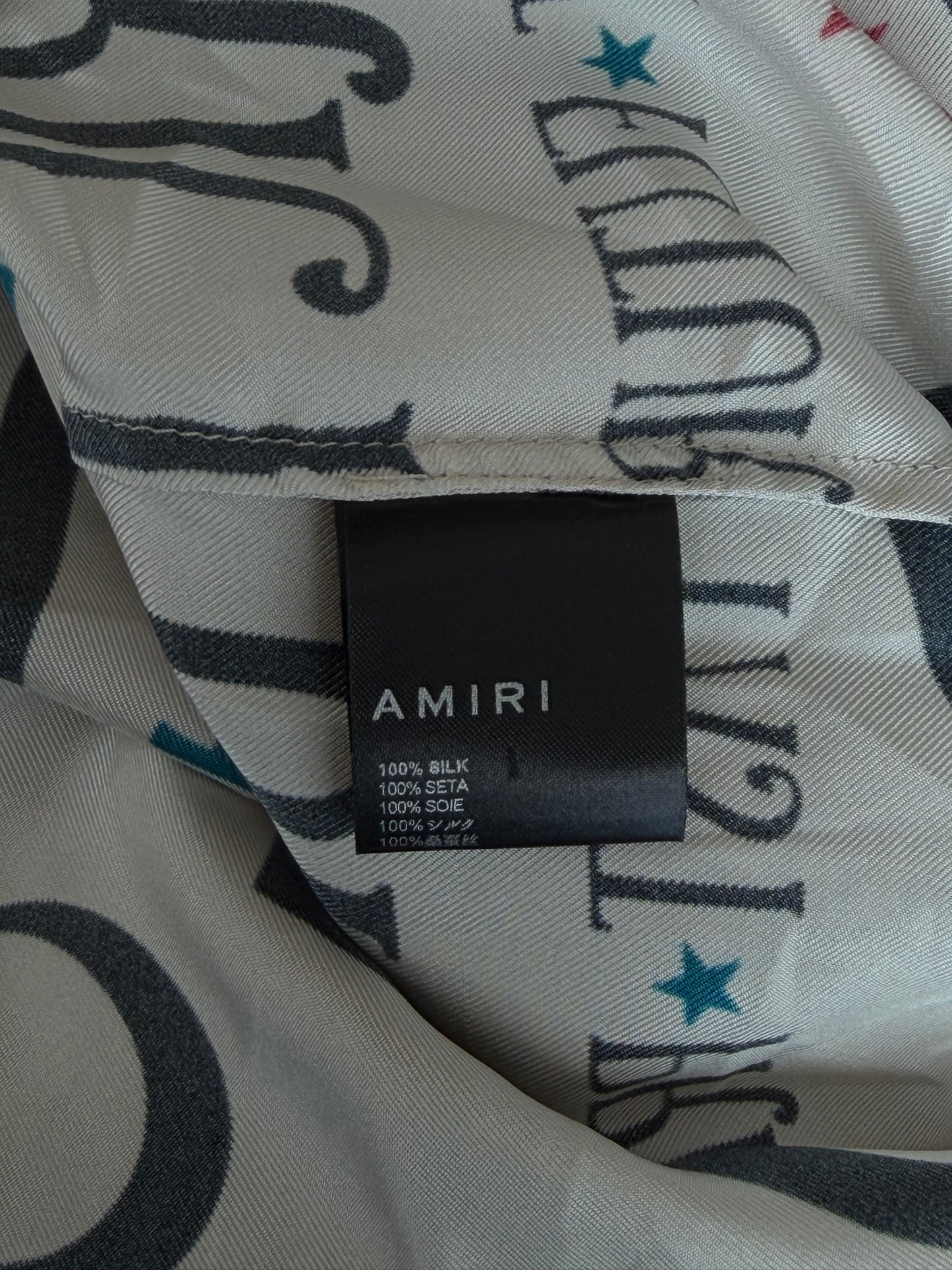 Amiri White & Multicolor Fortune Logo Button Up Shirt