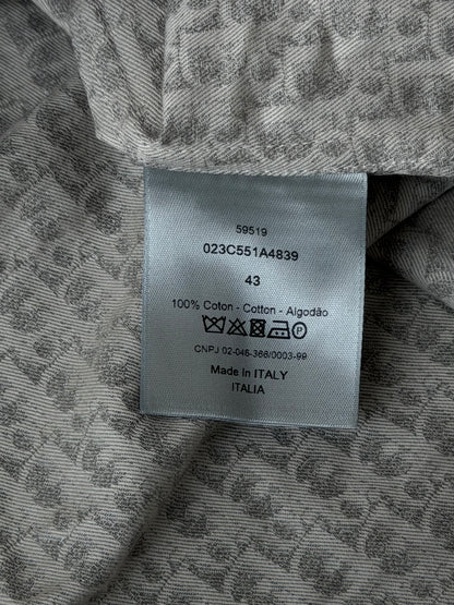Dior Grey Oblique Button Up Shirt