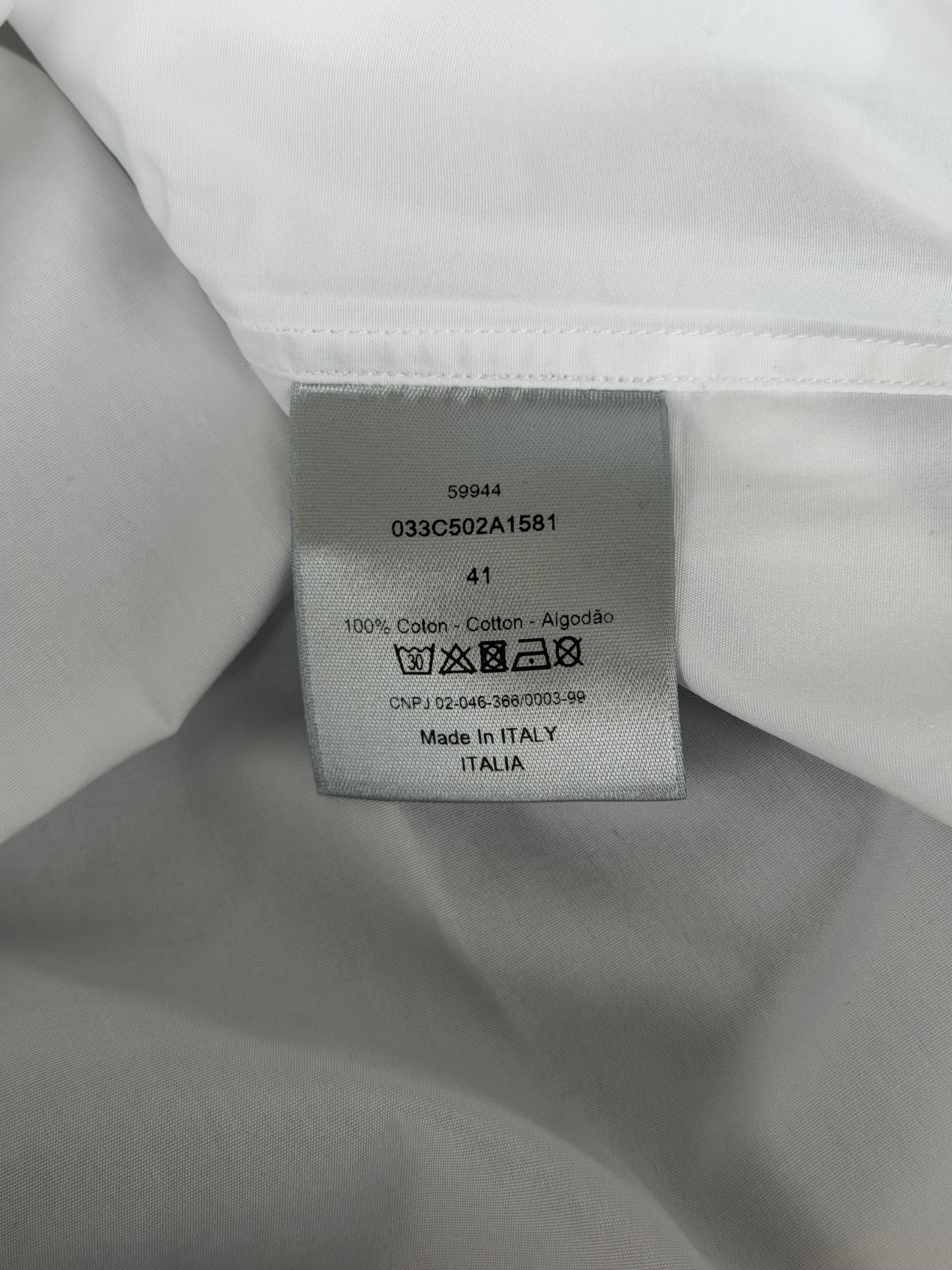 Dior Air Jordan White & Black Logo Button Up T-Shirt
