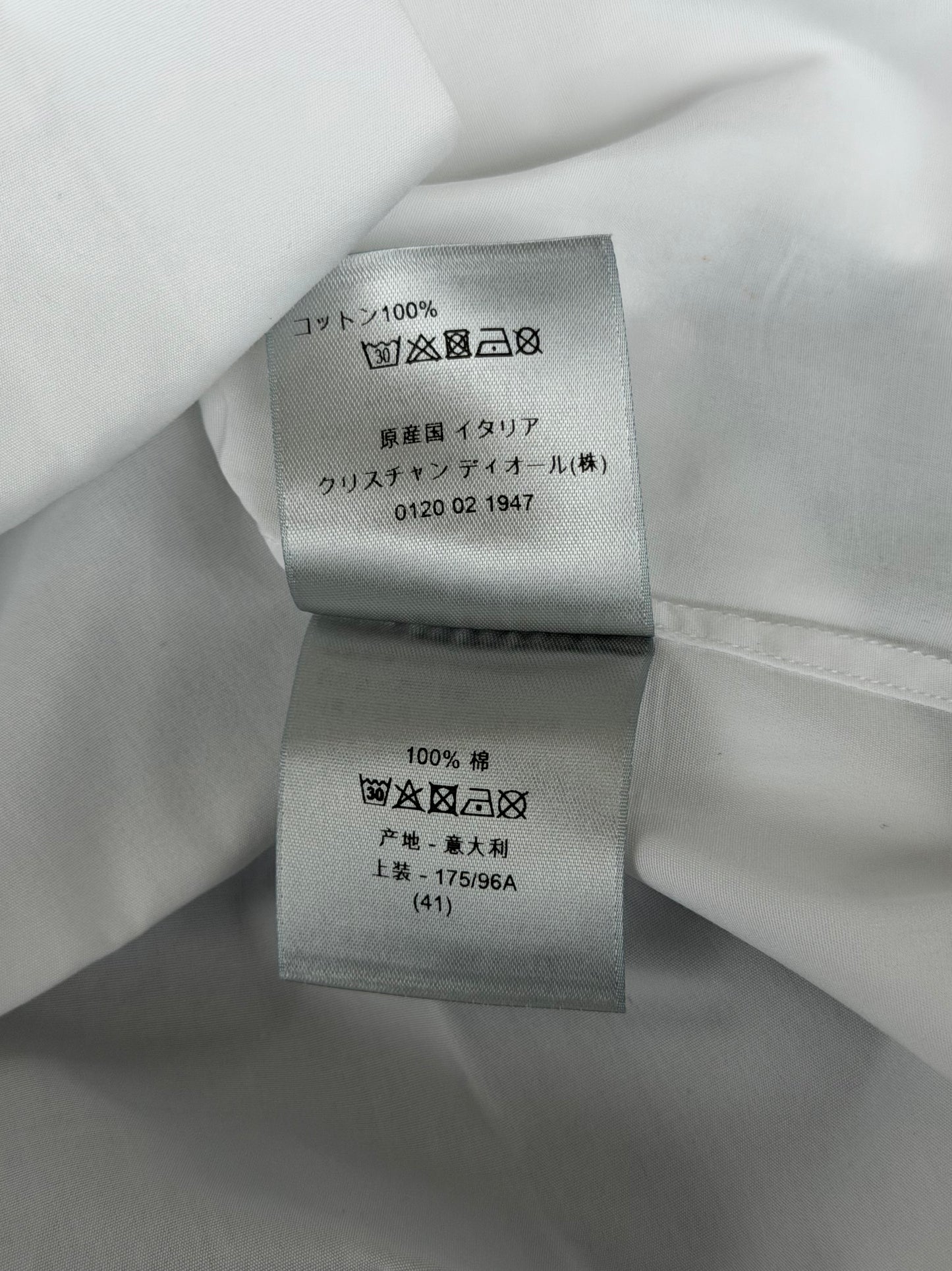 Dior Air Jordan White & Black Logo Button Up T-Shirt