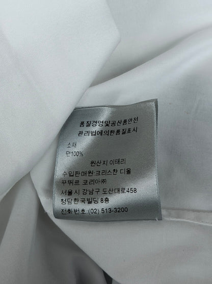 Dior Air Jordan White & Black Logo Button Up T-Shirt