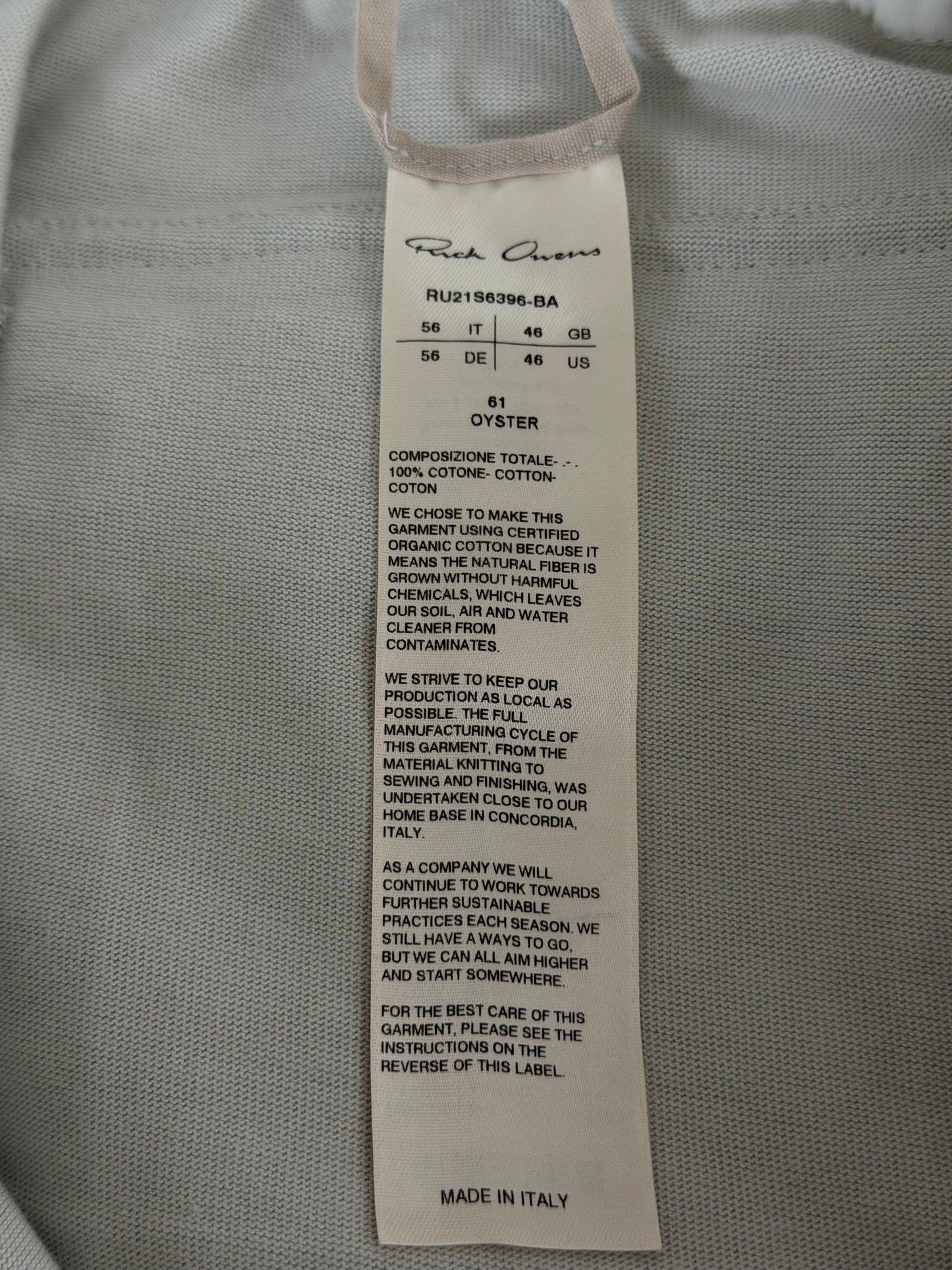 Rick Owens Beige Bauhaus Cargo Pants