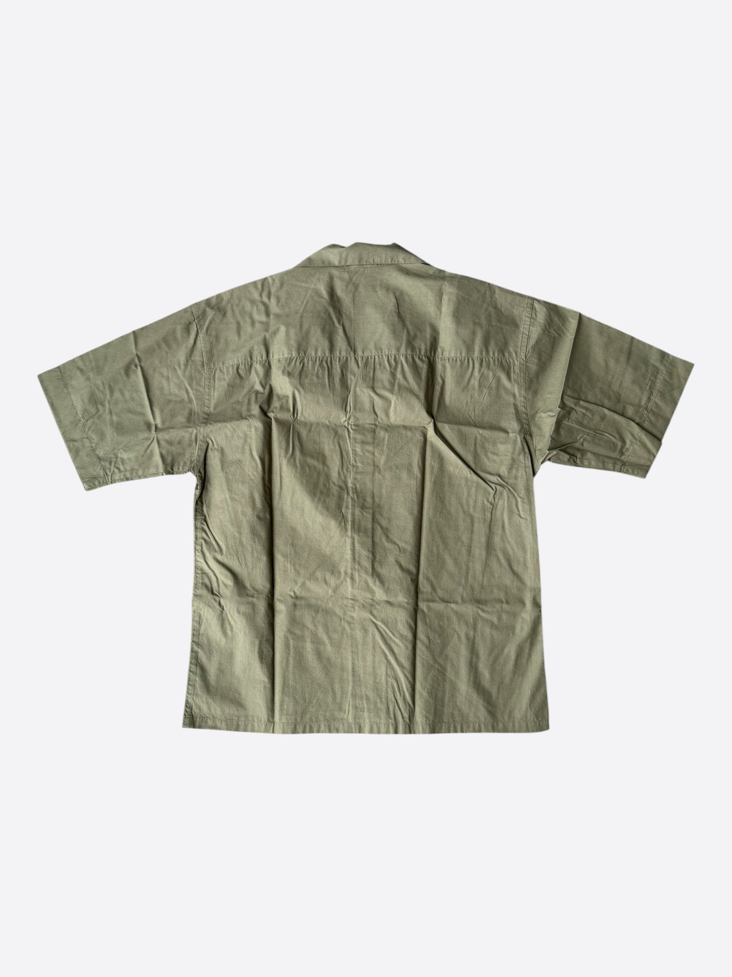 Marni Green Embroidered Logo Button Up Shirt