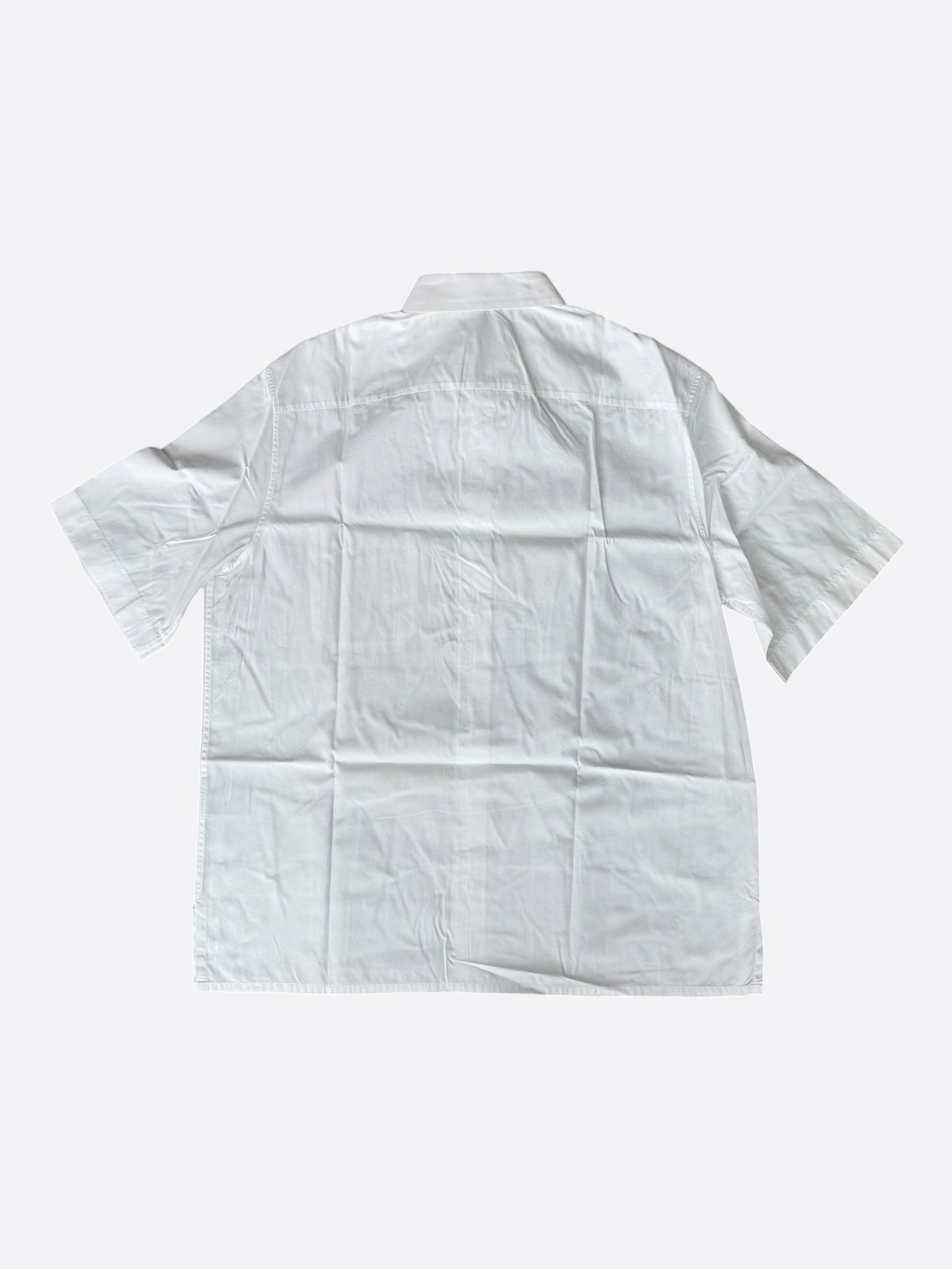 Dior Air Jordan White & Black Logo Button Up T-Shirt