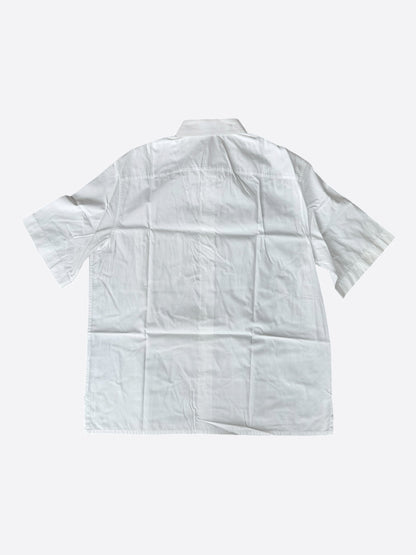 Dior Air Jordan White & Black Logo Button Up T-Shirt