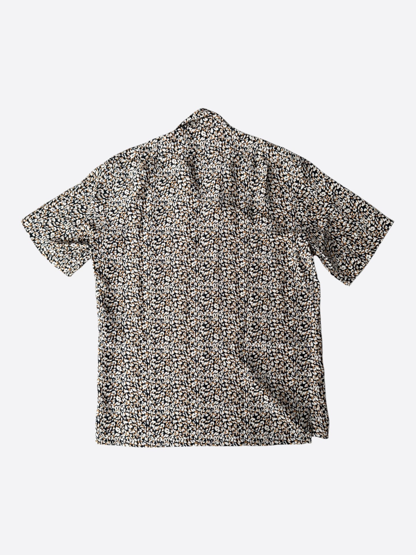 Saint Laurent Leopard Silk Button Up Shirt