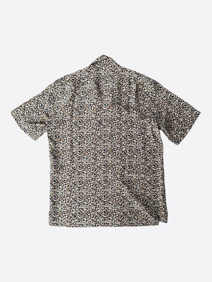 Saint Laurent Leopard Silk Button Up Shirt