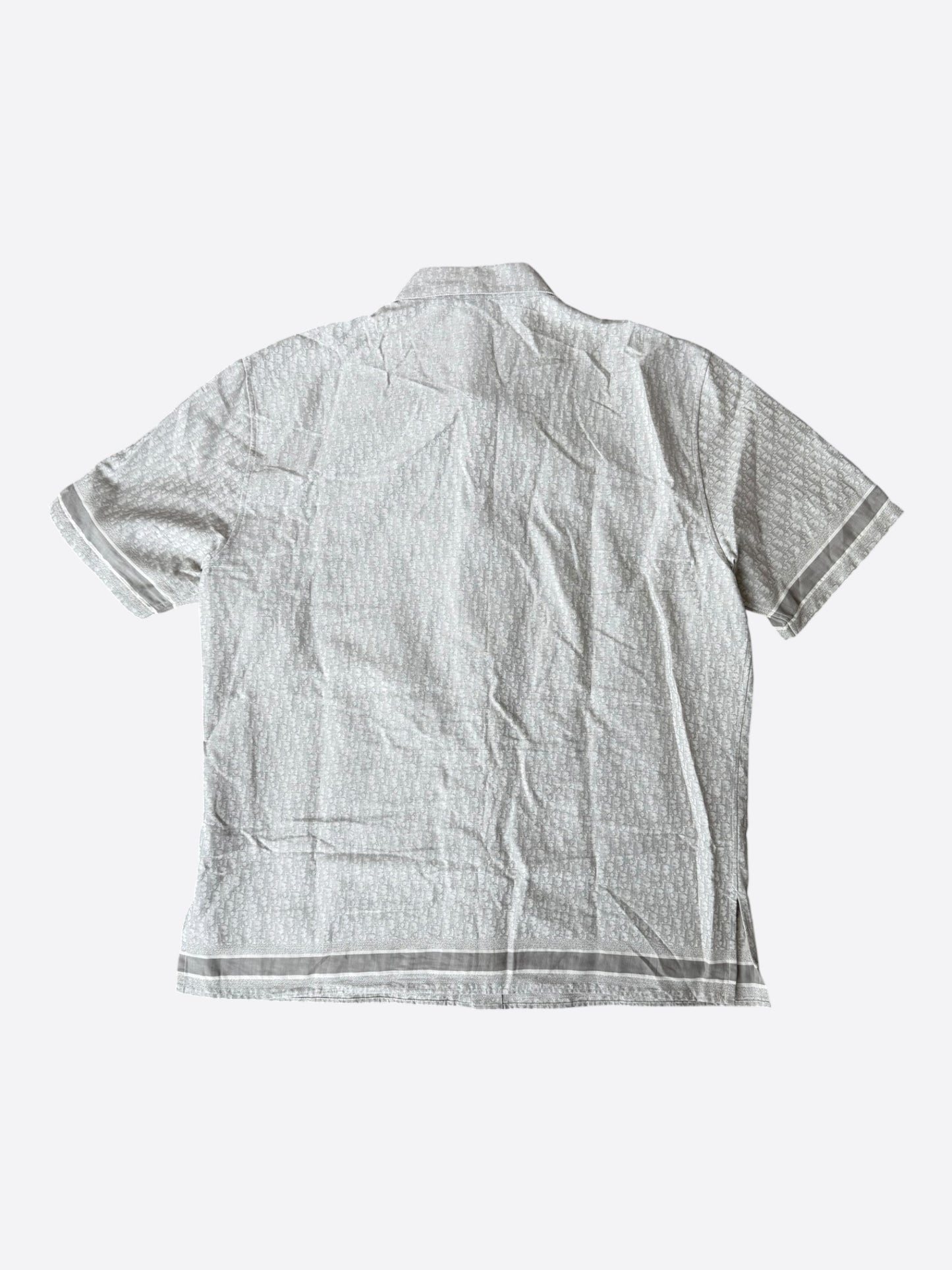 Dior Grey Oblique Button Up Shirt