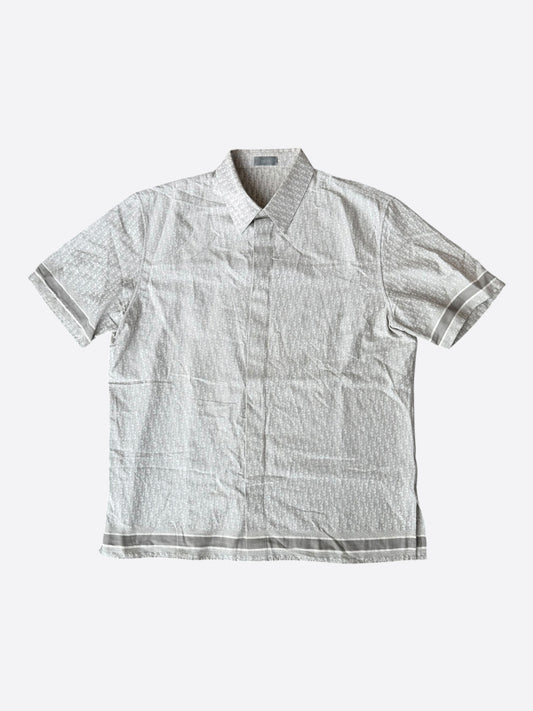 Dior Grey Oblique Button Up Shirt