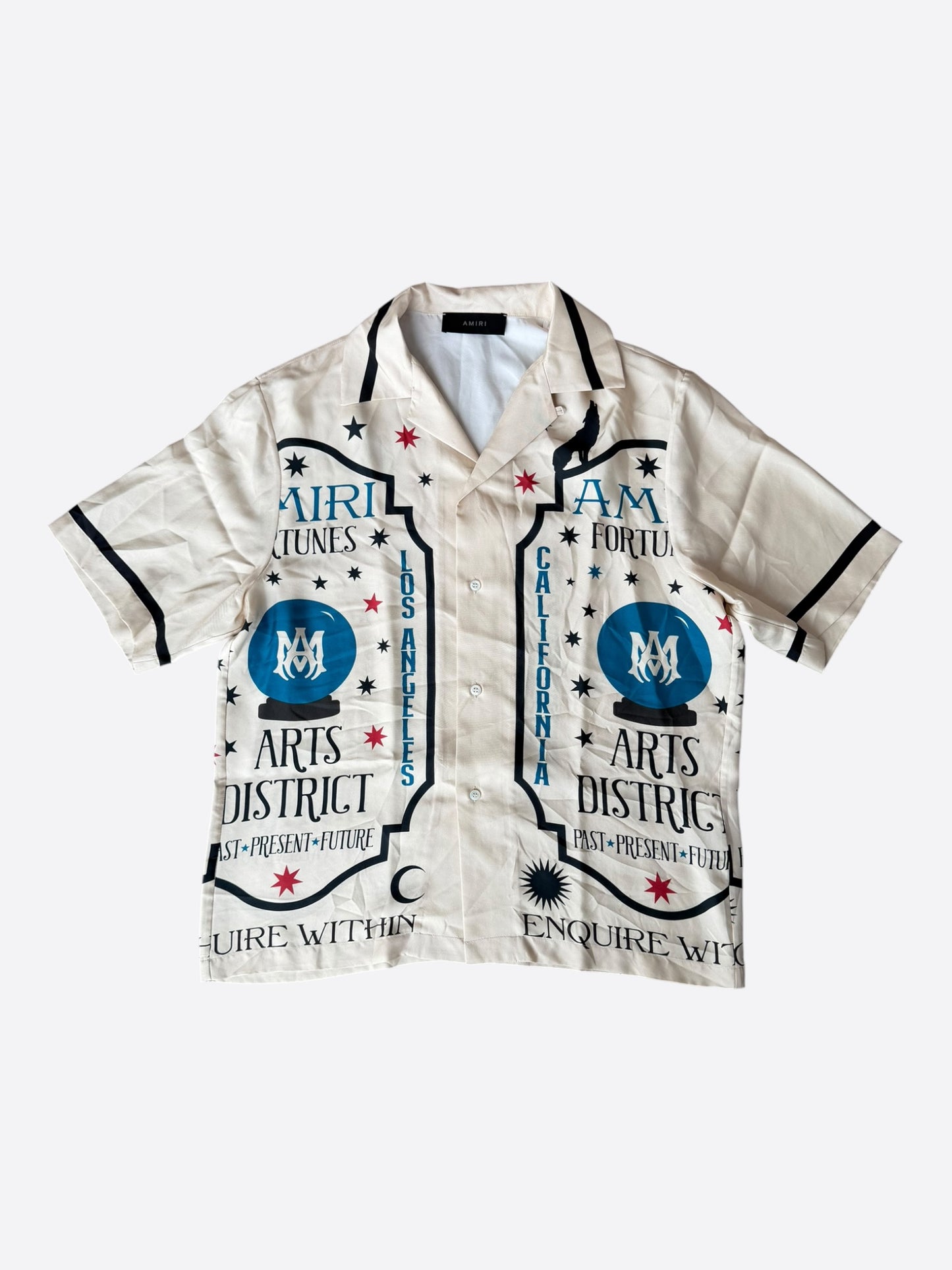 Amiri White & Multicolor Fortune Logo Button Up Shirt