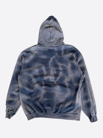 Gallery Dept Sunfaded Navy & Yellow Logo Zip Up Hoodie