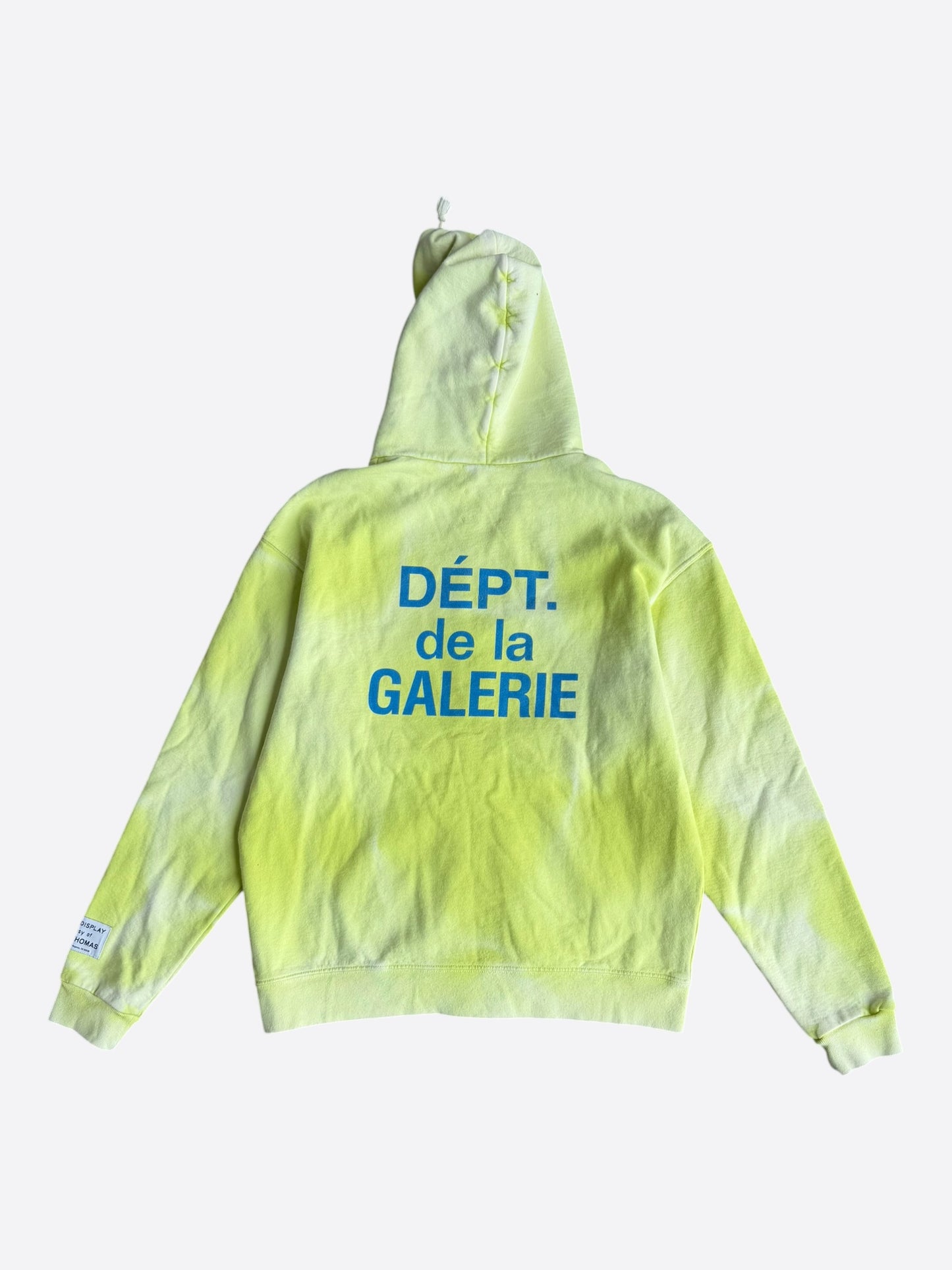 Gallery Dept Lime Green Sun Faded French Logo Zip Up Hoodie
