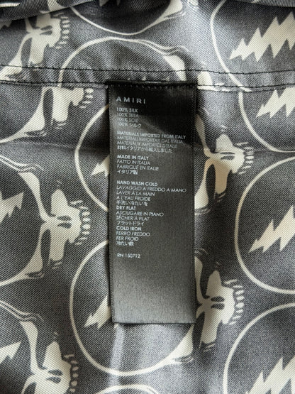 Amiri Black & White Grateful Dead Graphic Button Up Shirt