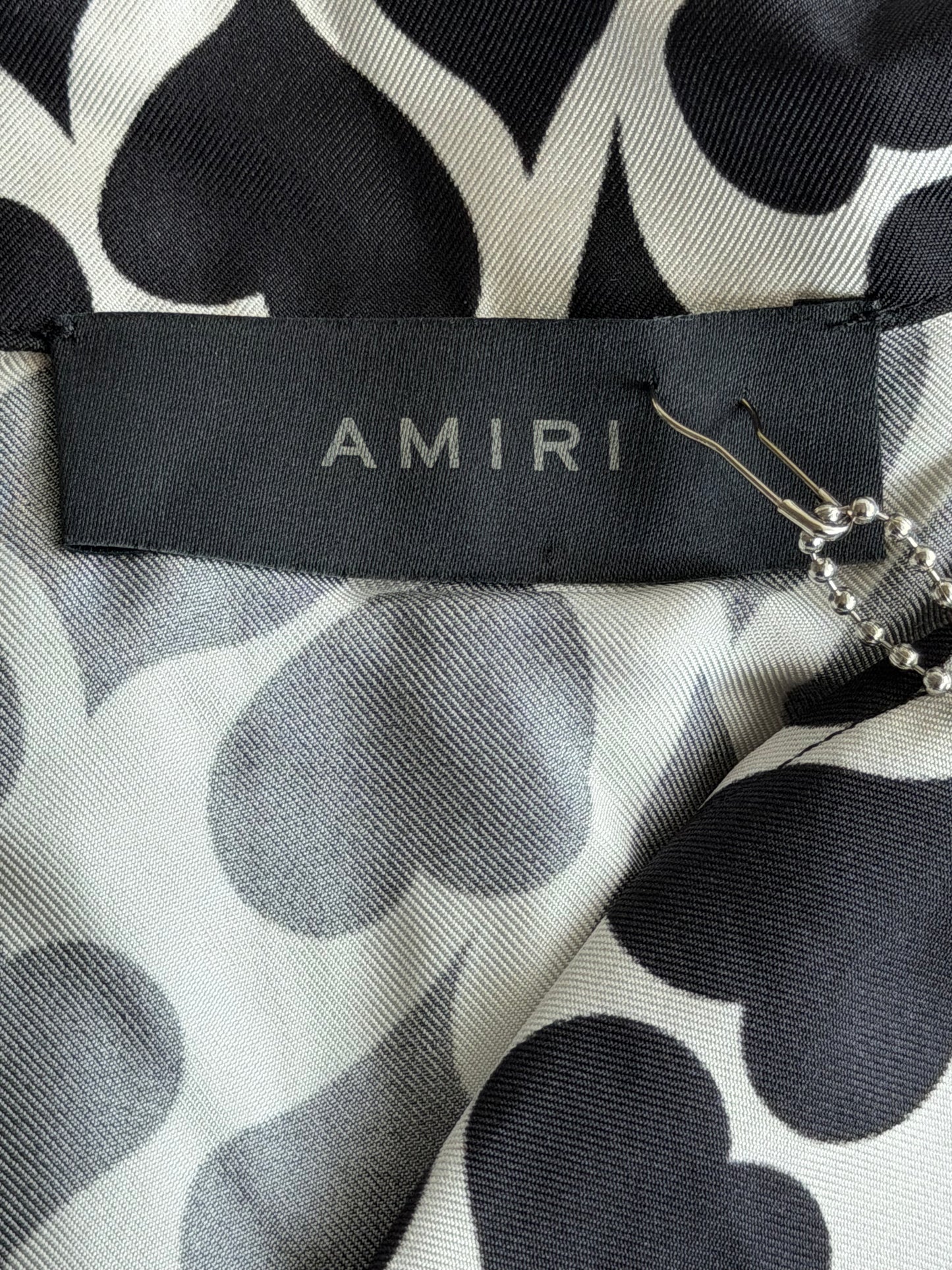 Amiri White & Black Heart Button Up Shirt