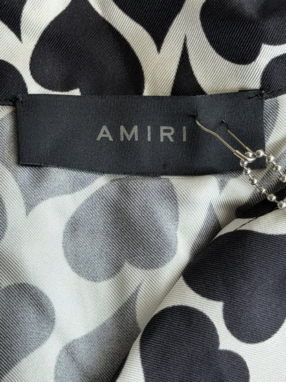 Amiri White & Black Heart Button Up Shirt