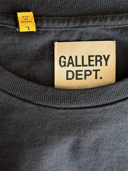 Gallery Dept Black & Yellow French Logo T-Shirt