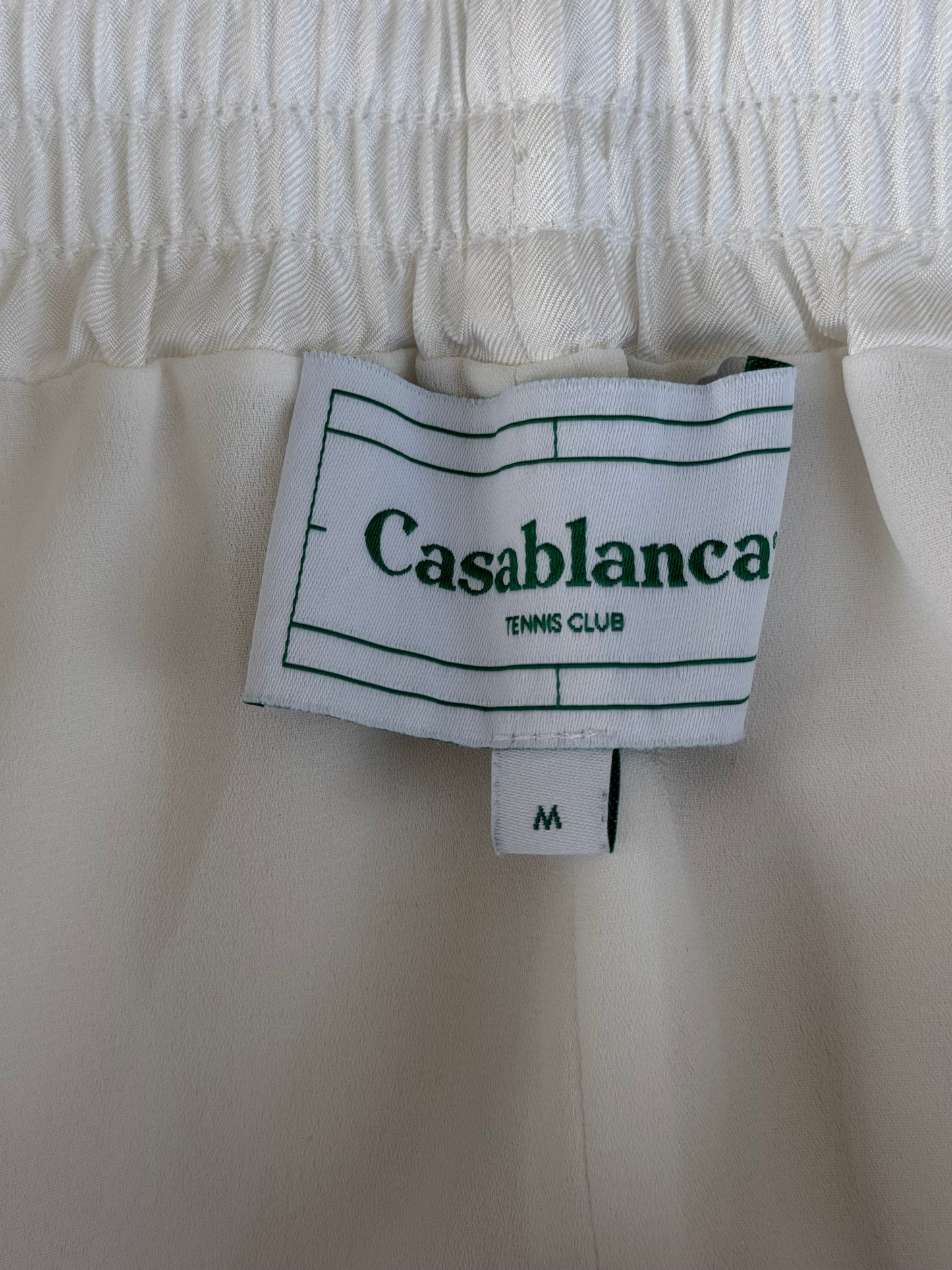 Casablanca White, Blue & Red Par Avion Silk Shorts